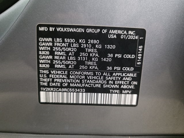 2024 Volkswagen Atlas 2.0T SE w/Technology