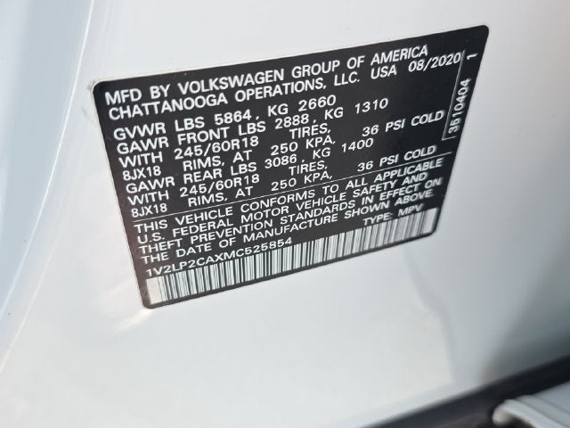 2021 Volkswagen Atlas 2.0T SE