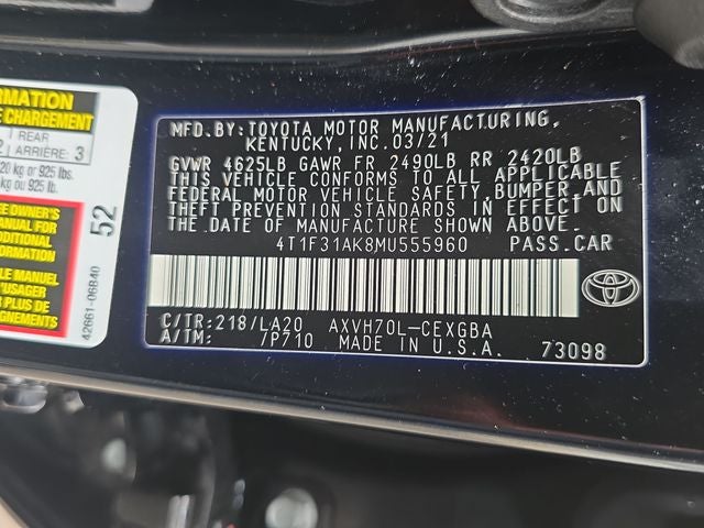 2021 Toyota Camry Hybrid XLE