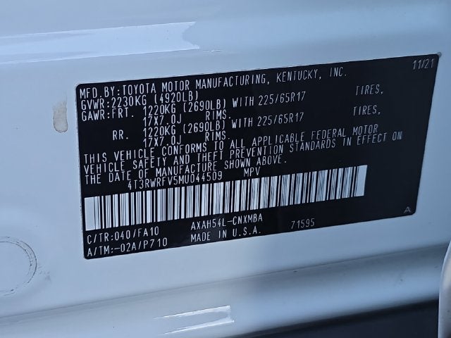 2021 Toyota RAV4 Hybrid XLE