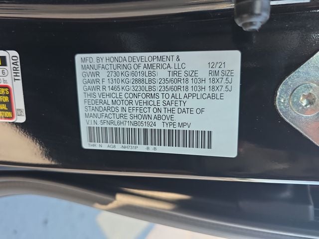 2022 Honda Odyssey EX-L