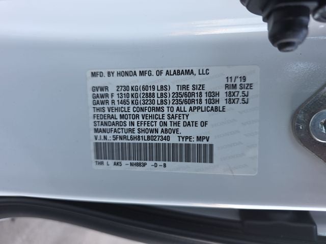 2020 Honda Odyssey Touring