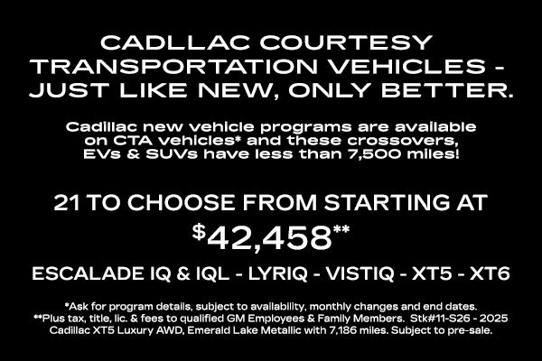 Cadillac Courtesy Transport Vehicles