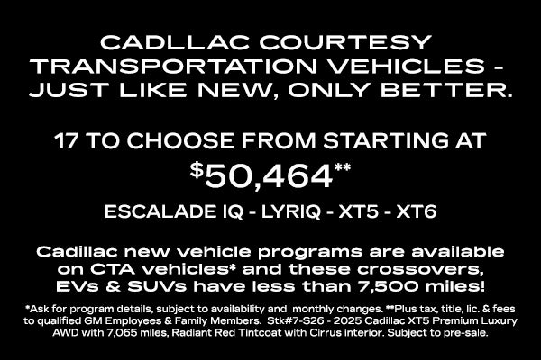 Cadillac Courtesy Transport Vehicles